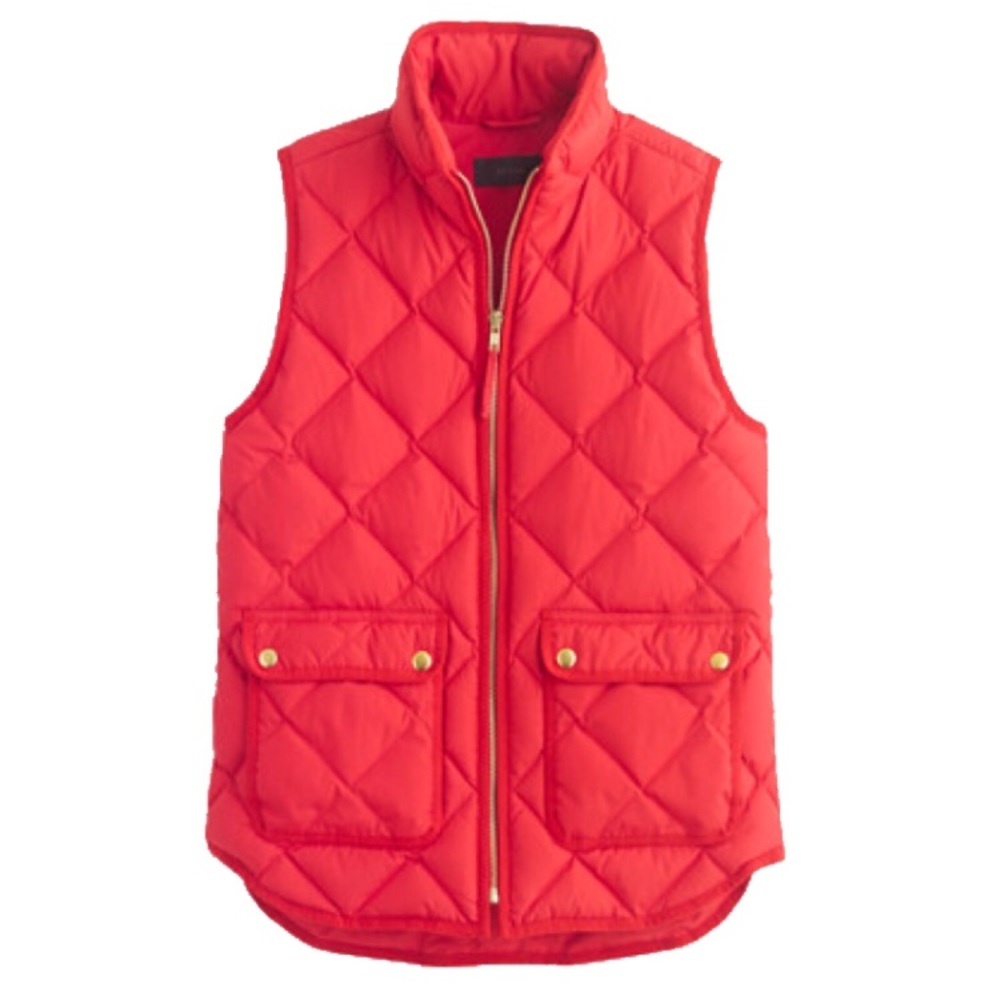 NWOT Red J. Crew Quilted Excursion Vest